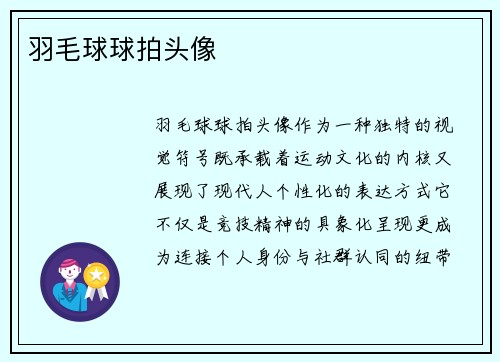 羽毛球球拍头像